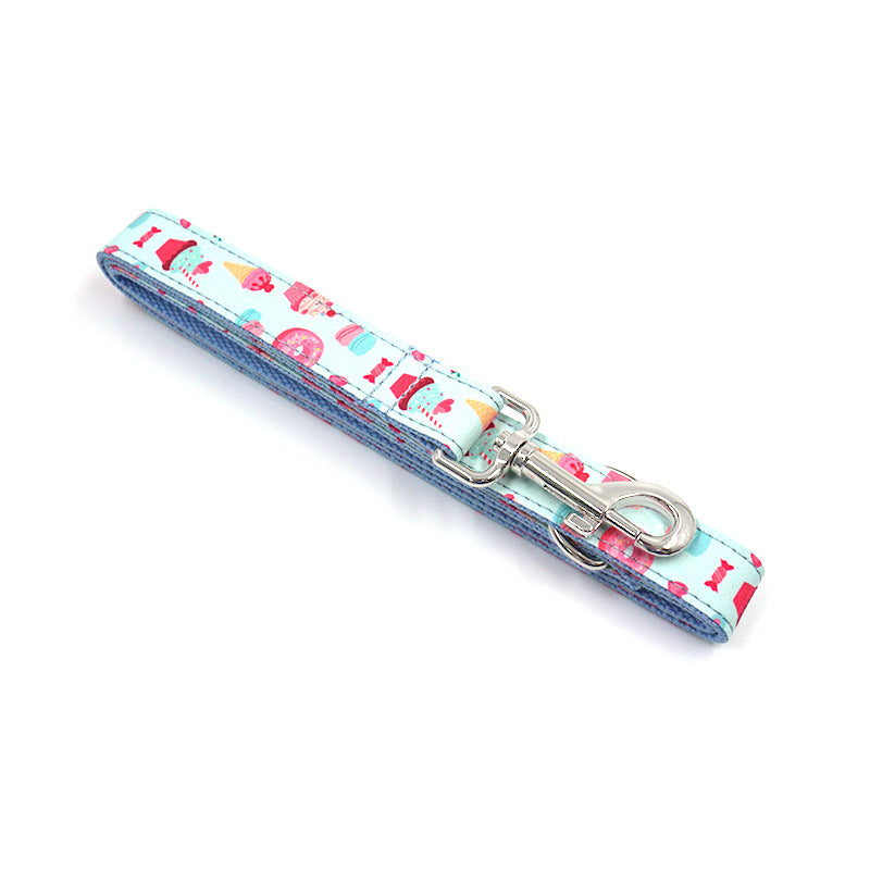Cross Border Pet Collar and Leash Bow Set